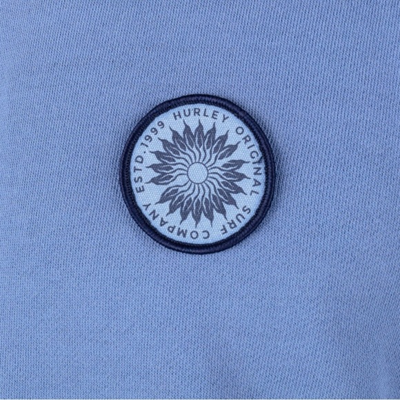 Men’s Hurley Naturals Crewneck Sweatshirt – Shoreline Blue Large NEW With Tags - Picture 5 of 6